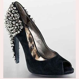 Sam Edelman Black Suede Studded Lorissa Pumps Sz 9.5